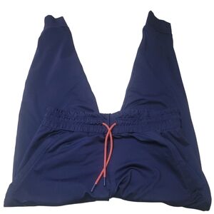 Under Armour Coldgear Navy Blue Loose Fit Joggers with Orange Drawstring M